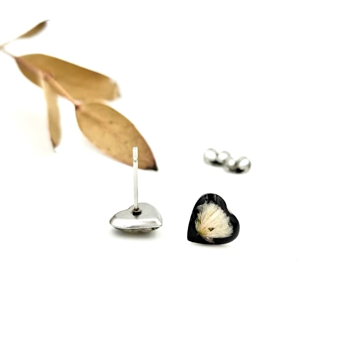 Náušnice - Čierne miniatúrky