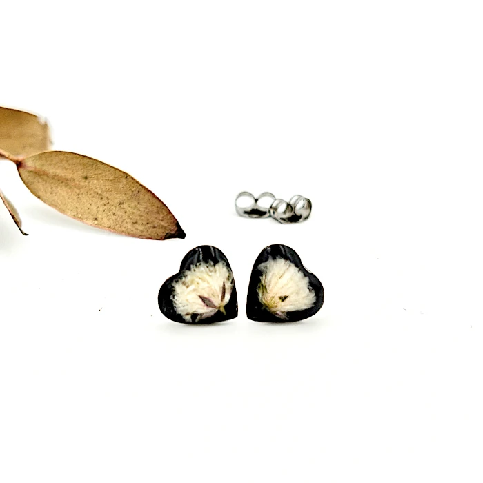 Náušnice - Čierne miniatúrky