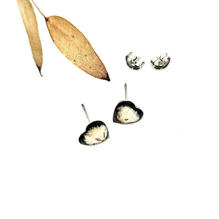 Náušnice - Čierne miniatúrky