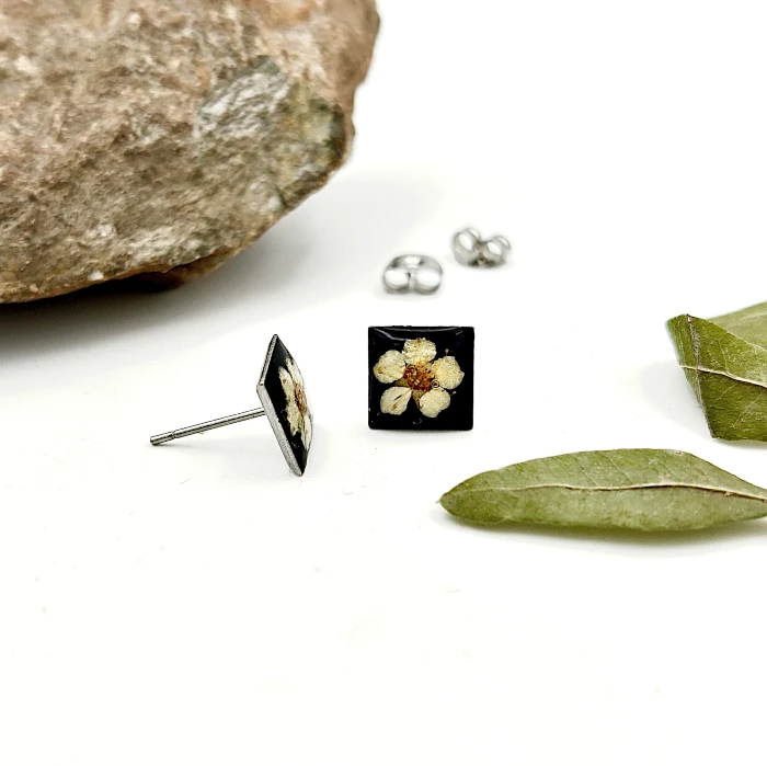 Náušnice - Malé štvorčeky 2