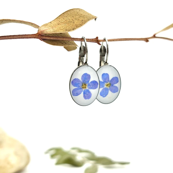 Náušnice - Nezábudkové 10