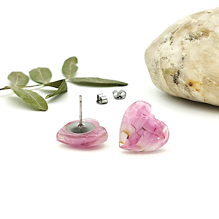 Náušnice - Slamienkové srdiečka