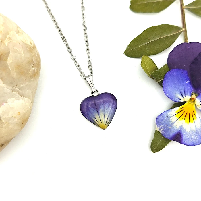 Náhrdelníky - Oceľové srdiečko 3